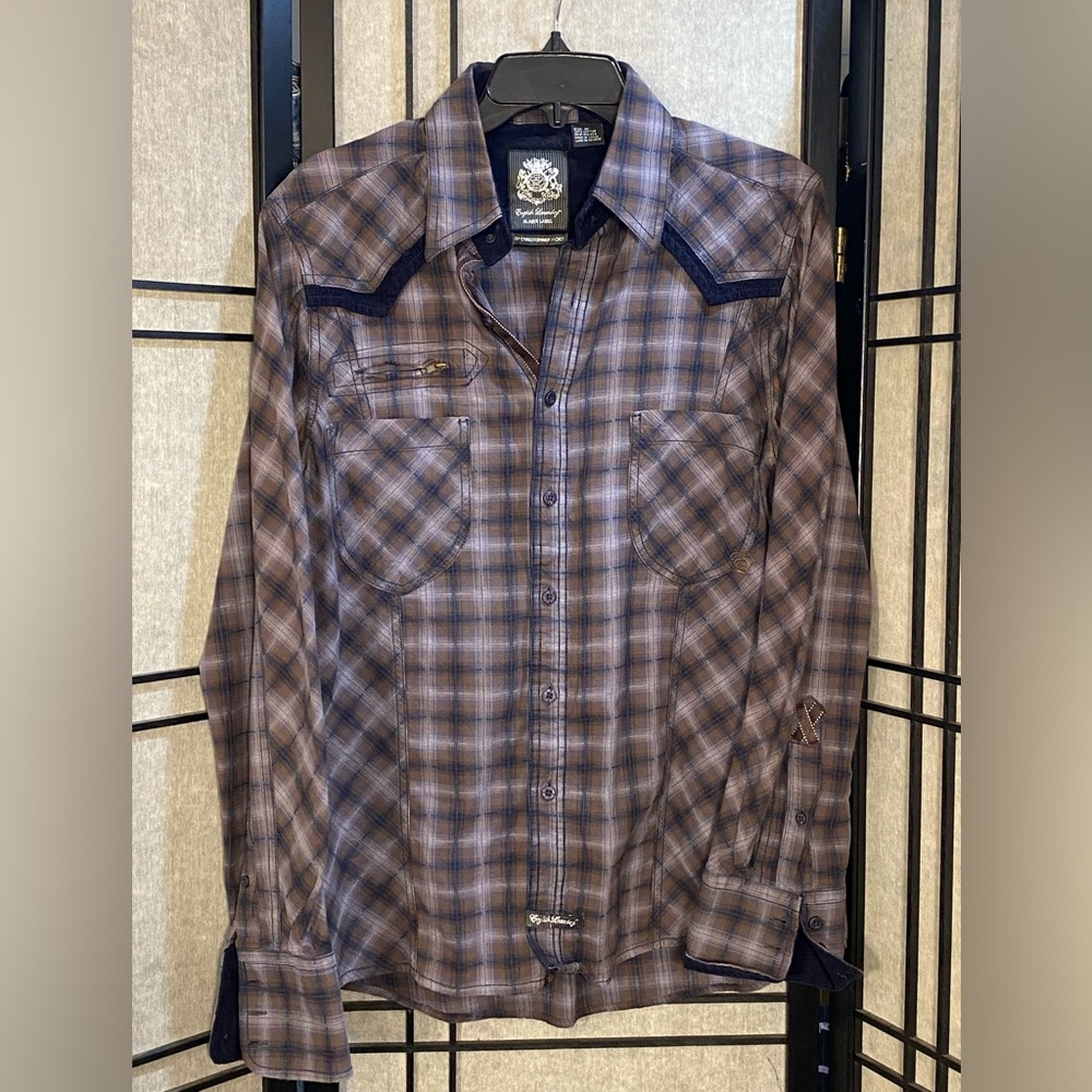 English Laundry by Christopher Wicks Blaque Label Men's Dress Shirt  Sz M Cotton
